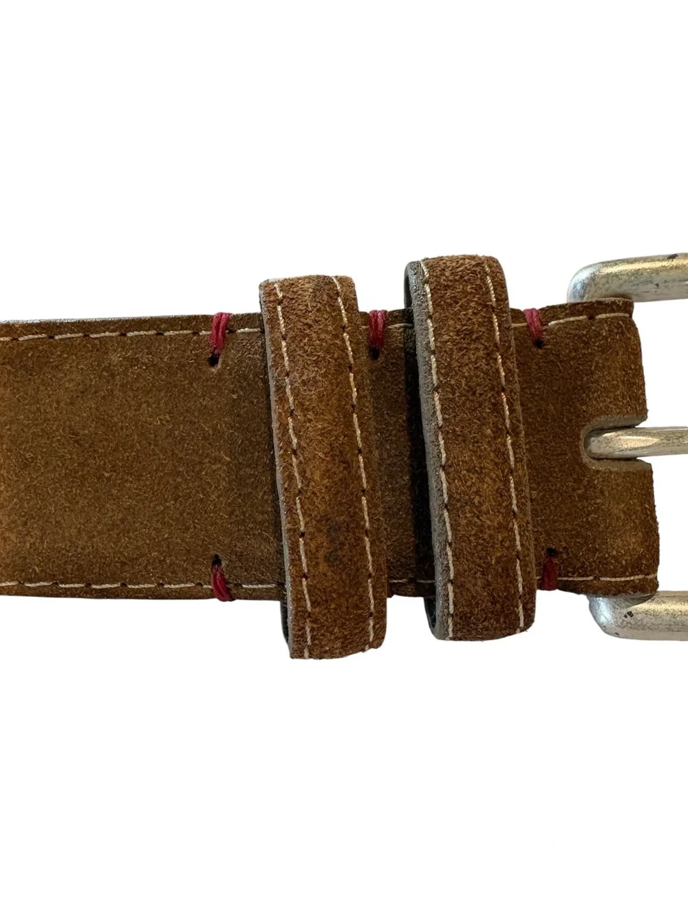 Torino Leather Company - Suede Calfskin Casual Belt in Whiskey. Size 42